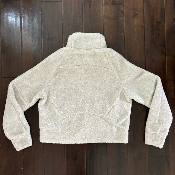 Lululemon Scuba Oversized Half-Zip Fleece Hoodie White XS/S (special edition) - Picture 3 of 4